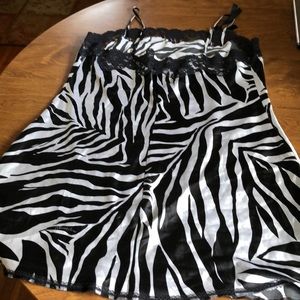 Victoria secret zebra print slip chemise nightie